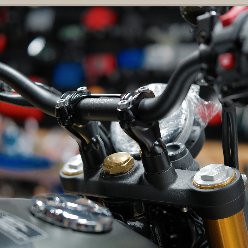 20mm CNC Handlebar Risers for Triumph Bonneville, Bobber & Scrambler