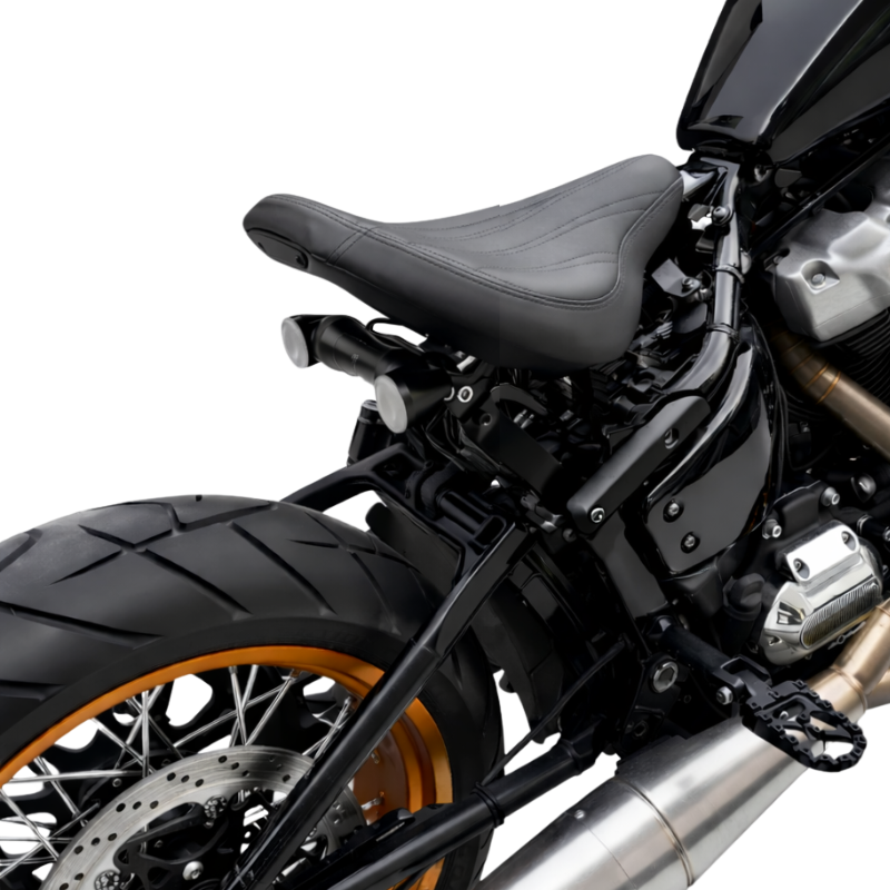 Softail M8 2018+ Solo Seat Kit with Removable Passenger Seat & 3-in-1 Tail Lights