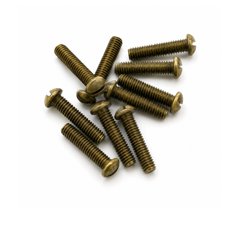 M6 x 15 mm Brass Screw – GB67 Slotted Round Head