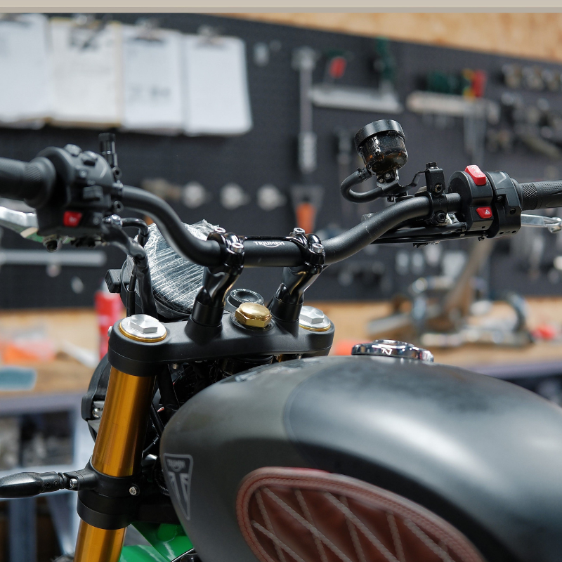 20mm CNC Handlebar Risers for Triumph Bonneville, Bobber & Scrambler