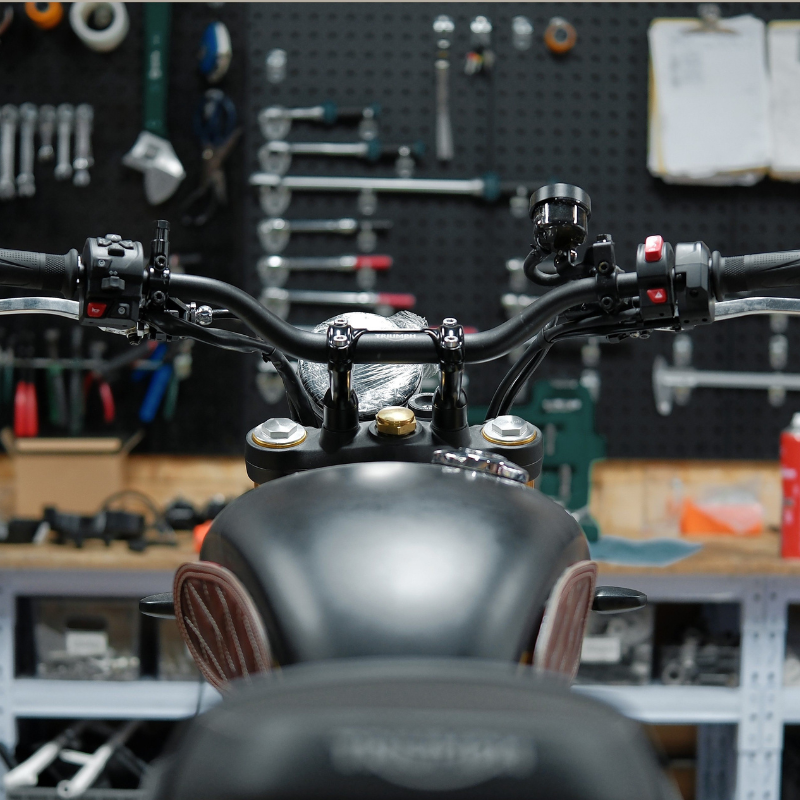 20mm CNC Handlebar Risers for Triumph Bonneville, Bobber & Scrambler