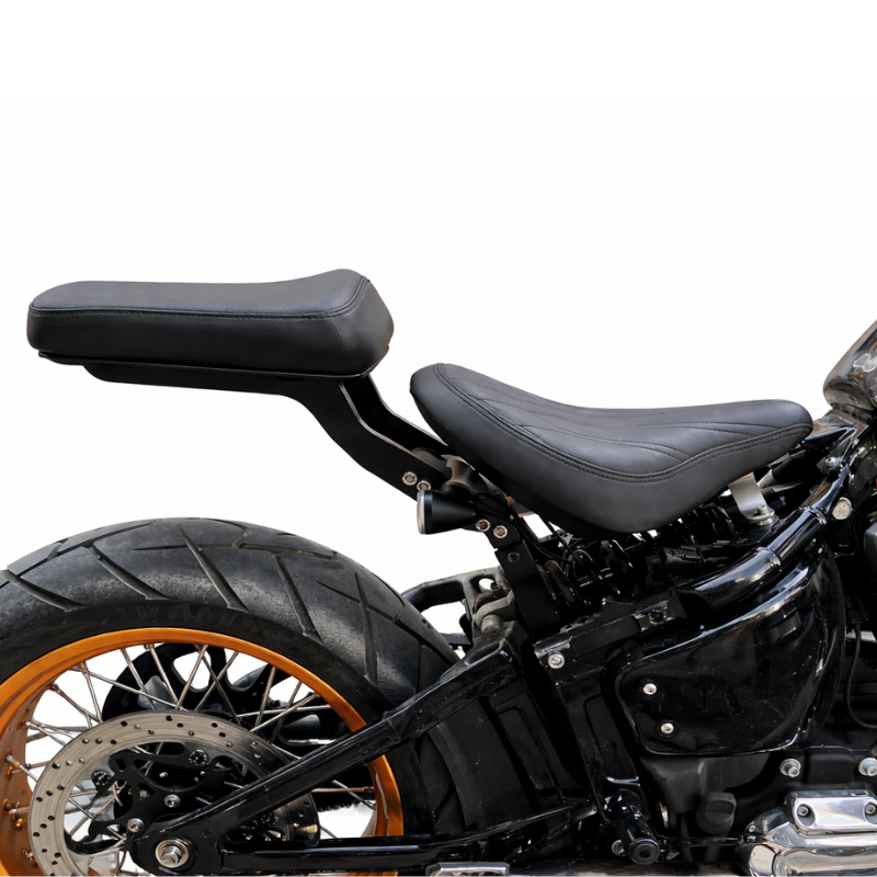 Softail M8 2018+ Solo Seat Kit with Removable Passenger Seat & 3-in-1 Tail Lights side view