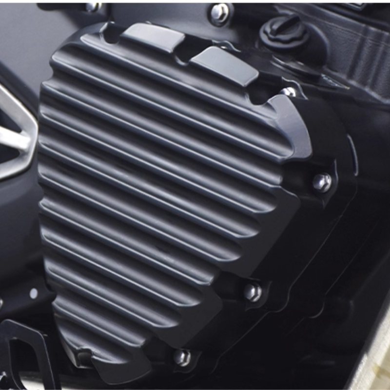CNC Engine Cover Black / Silver – Triumph Speed 400 / 400 X