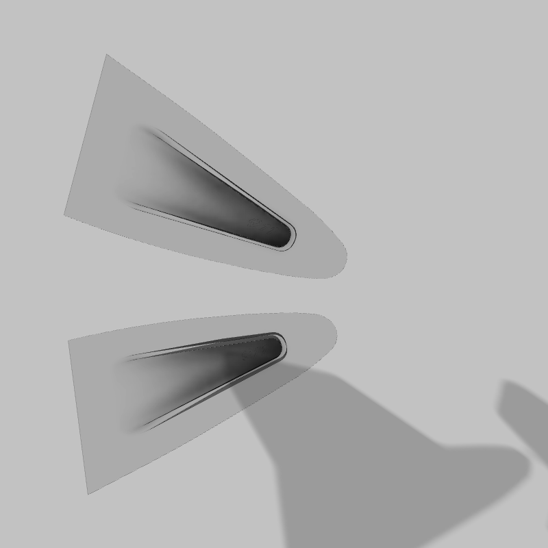 Porsche 911 (964) Quarter Window Scoop – 3D Transparent Resin – Pair