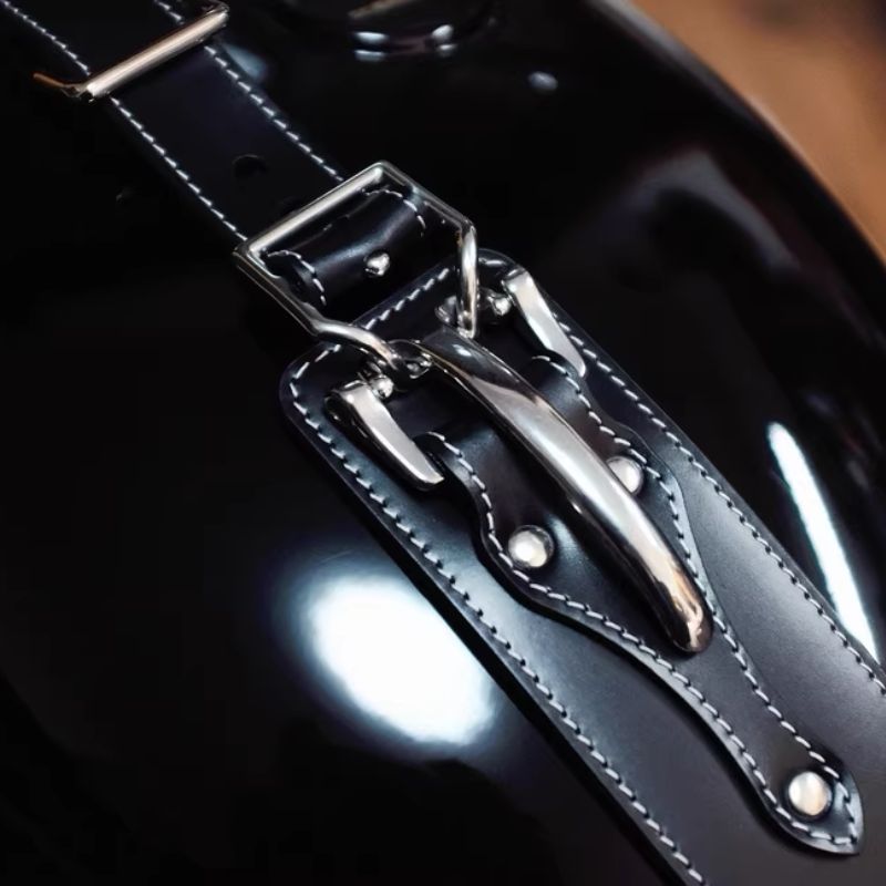 Leather tank protector strap – Triumph T100 T120