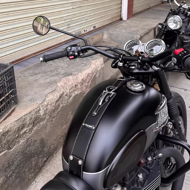 Leather tank protector strap – Triumph T100 T120
