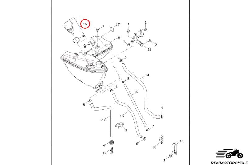 Black oil tank cap for Harley Sportster