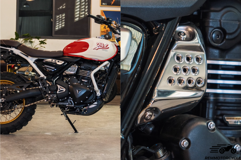 Polished Stainless Side Covers for Triumph Scrambler 400X