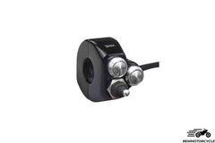 Commodo moto 3 boutons SNAP aluminium noir - Remmotorcycle - REM