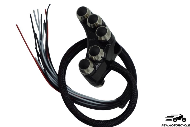 Racing motorcycle Switch control FULL aluminum 7 buttons Black or Silver