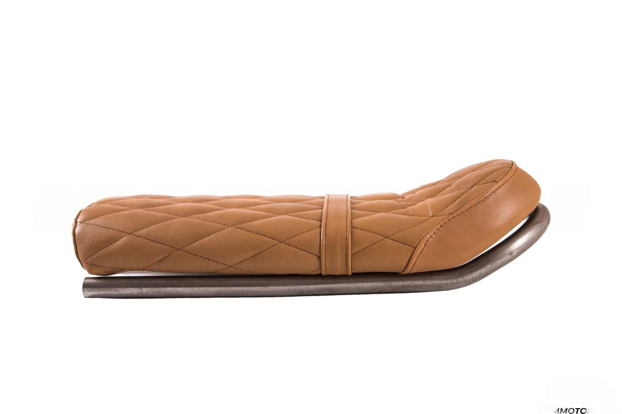Leather Camel seat type 2 raised diamond with U frame