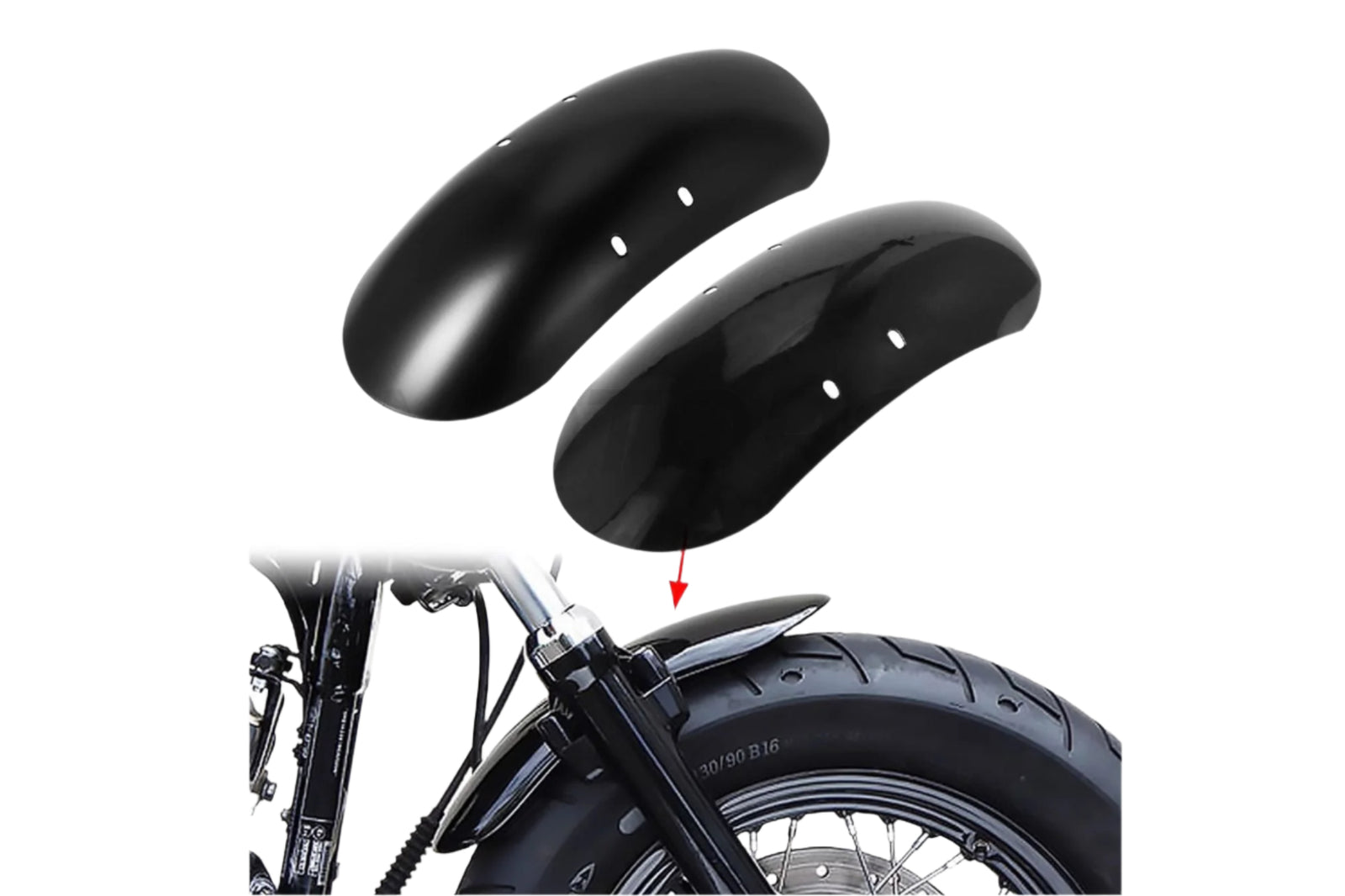 Short Front Fender for HD Sportster