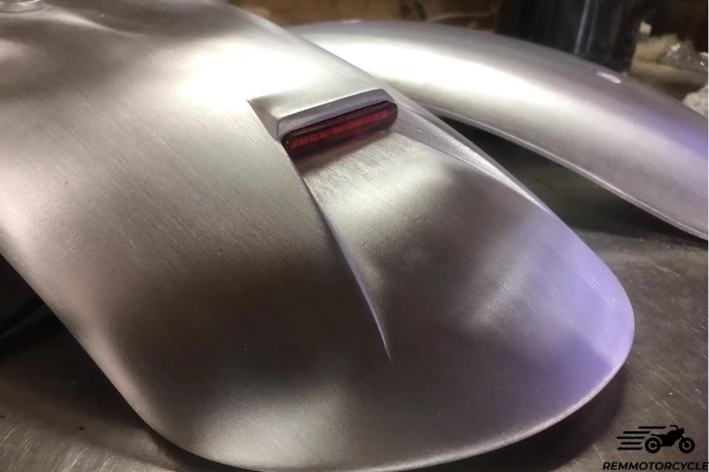 Rear Fender with Integrated LED Lighting + License Plate Holder