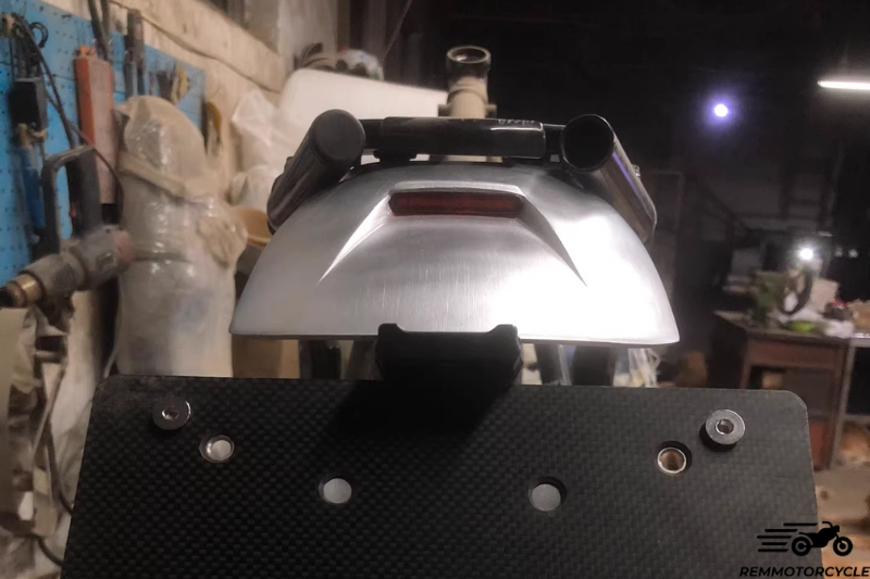 Rear Fender with Integrated LED Lighting + License Plate Holder