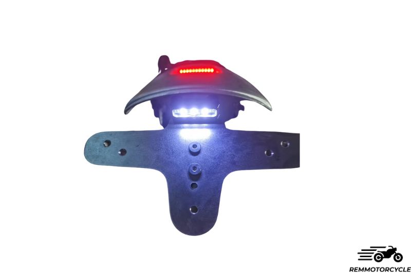 Rear Fender with Integrated LED Lighting + License Plate Holder