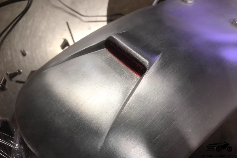 Rear Fender with Integrated LED Lighting + License Plate Holder