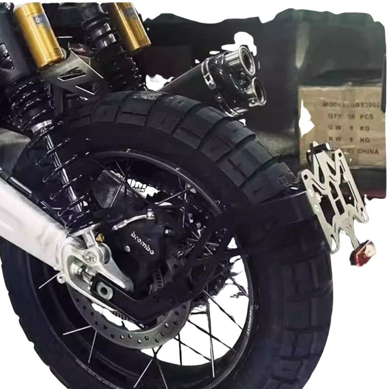 Fender with License Plate Holder for Triumph XC / XE