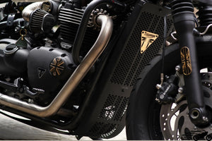 Radiator protection grille for Triumph Bobber