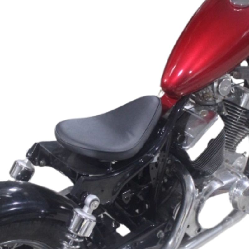Yamaha Virago 125cc–250cc Bobber Solo Rear Seat Kit – Black Leather