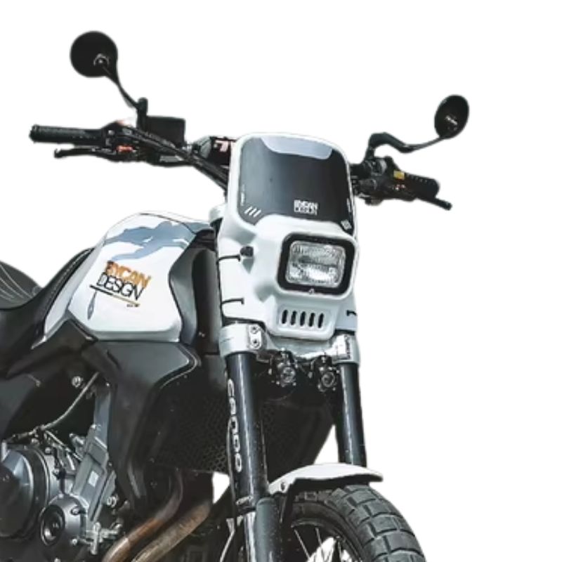 Retro Enduro Number Plate with Headlight