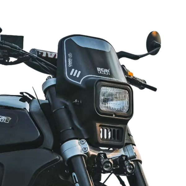 Retro Enduro Number Plate with Headlight - Main Image