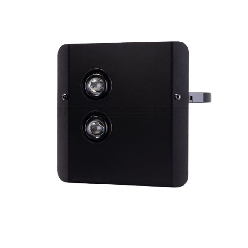 Universal Scrambler headlight plate with LED bulbs