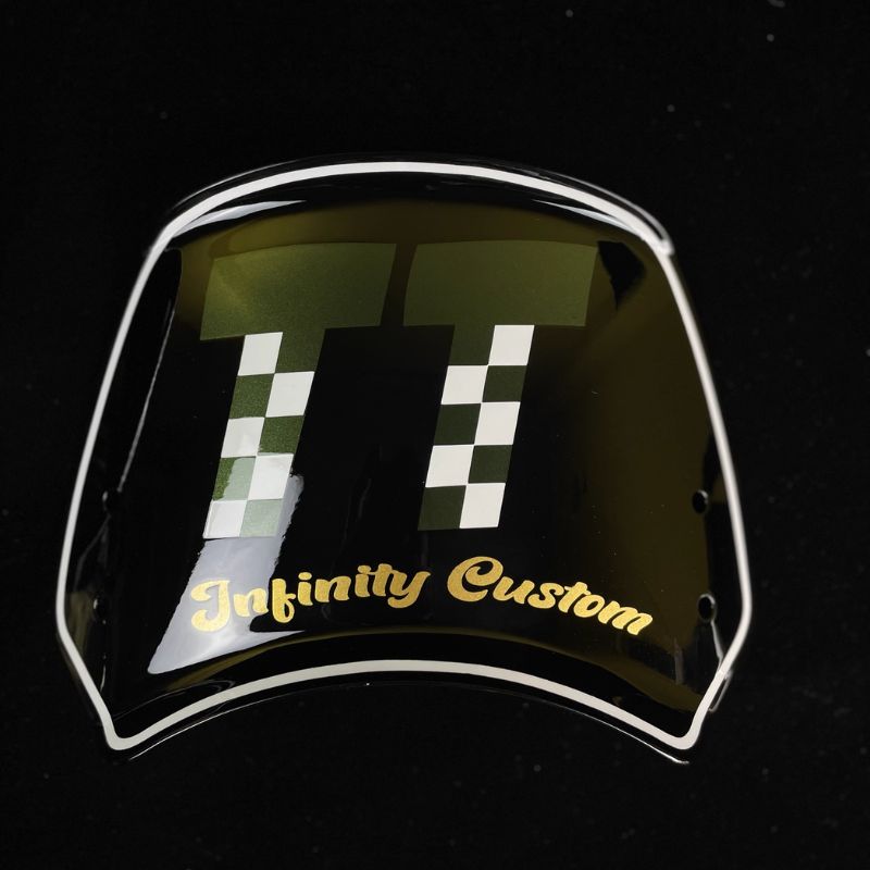 Custom side number plate wind deflector for Triumph 400 X