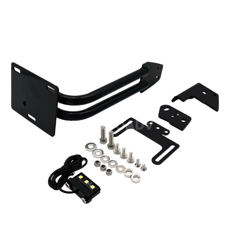 Rear License Plate Holder for BMW R18 – Black Aluminum