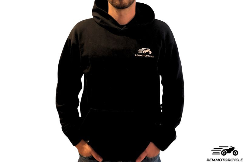 Black Remmotorcycle hoodie