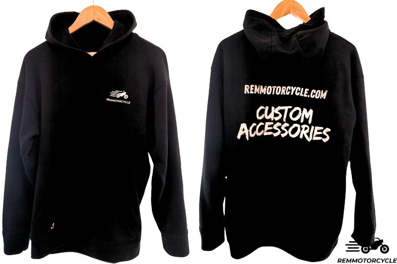 Black Remmotorcycle hoodie