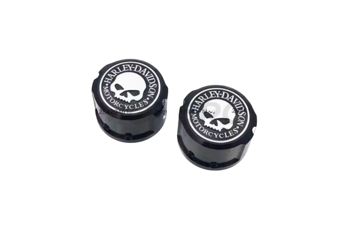 Harley-Davidson Sportster Front Axle Crash Protectors - Skull Design