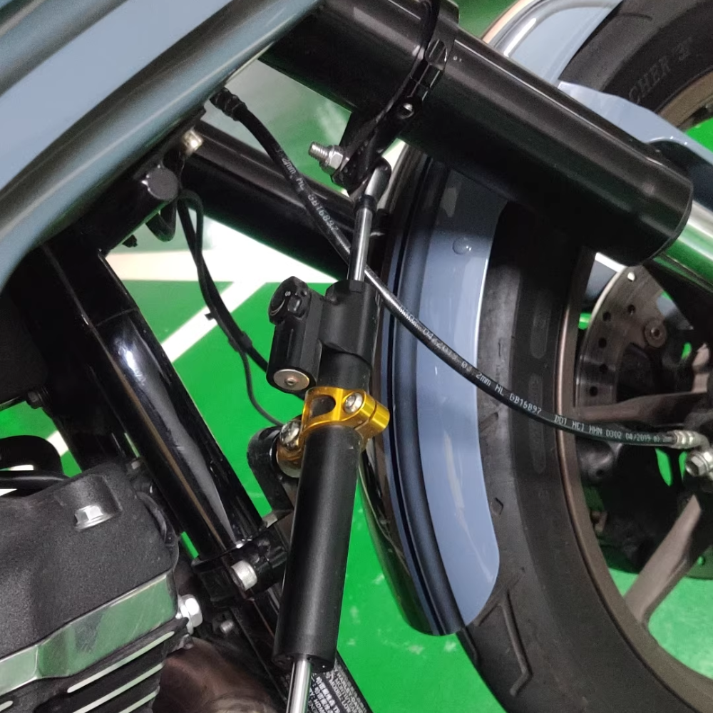 Titanium Steering Damper Kit for Harley Low Rider S ST & Fat Bob