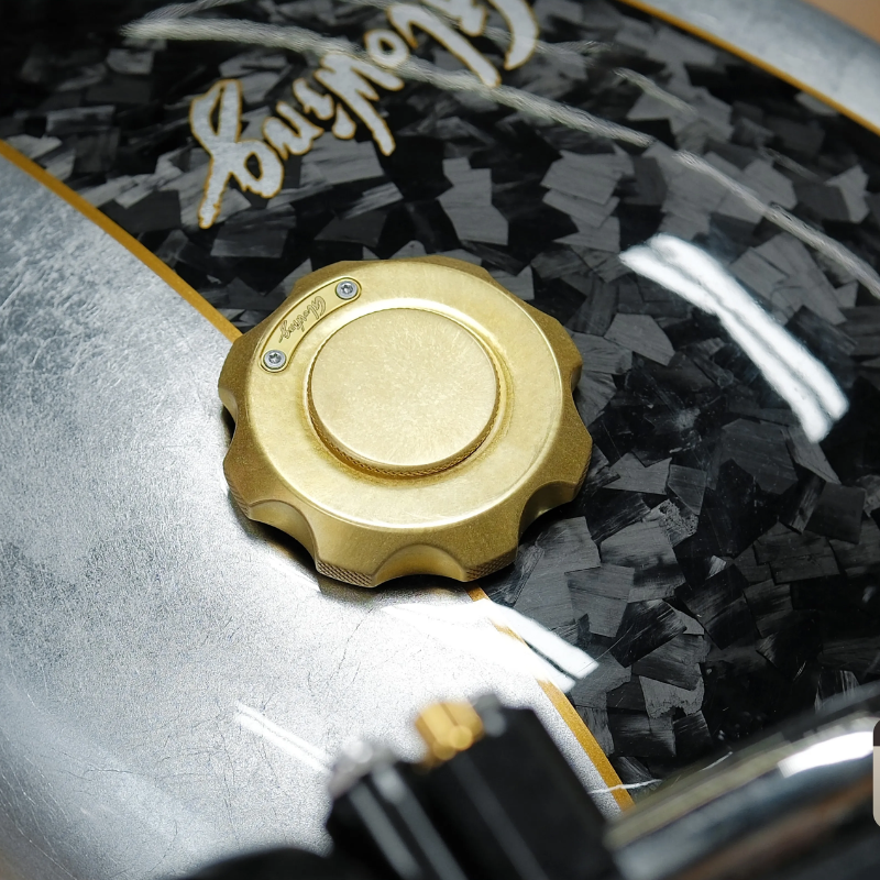 CNC Brass Fuel Tank Cap - Triumph