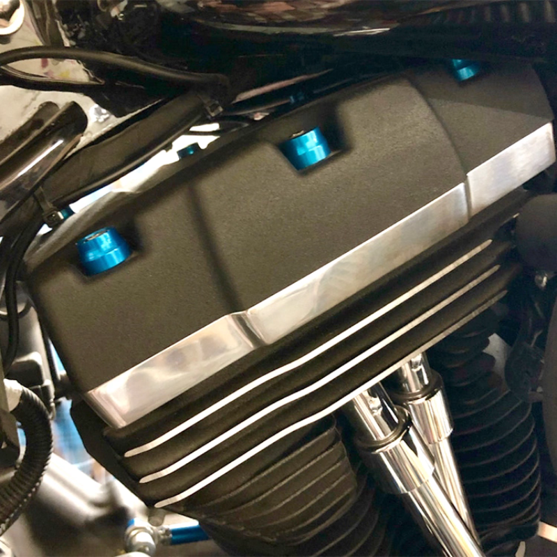 CNC aluminum engine bolt caps for M8 Softail/Touring