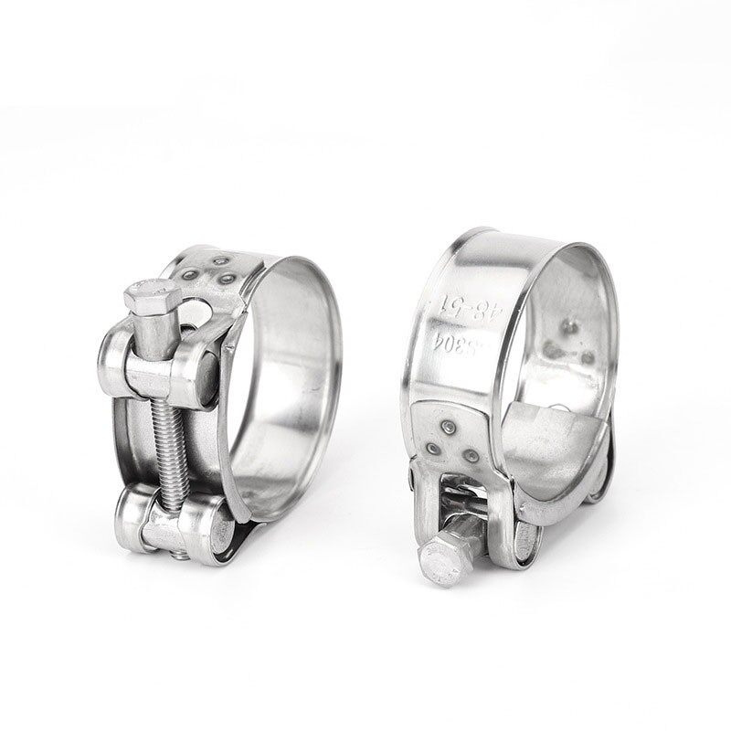 304 stainless steel exhaust clamp Ø26–85 mm