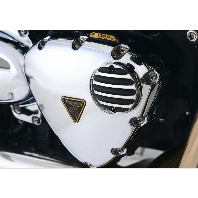 Chrome crankcase covers for Triumph Twin
