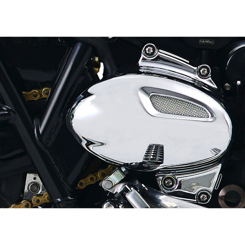 Chrome crankcase covers for Triumph Twin