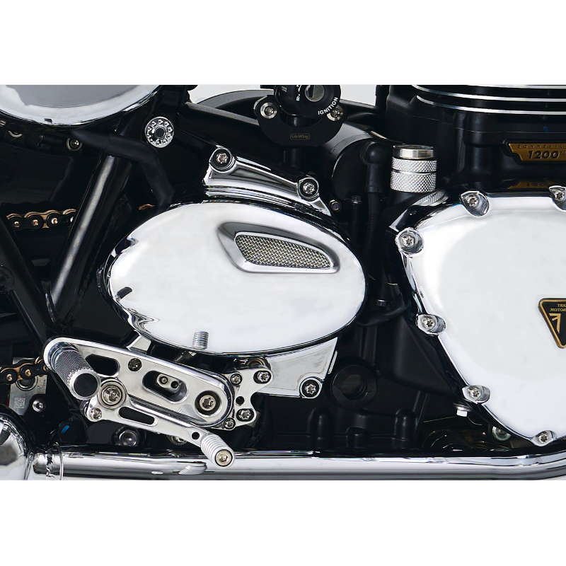 Chrome crankcase covers for Triumph Twin