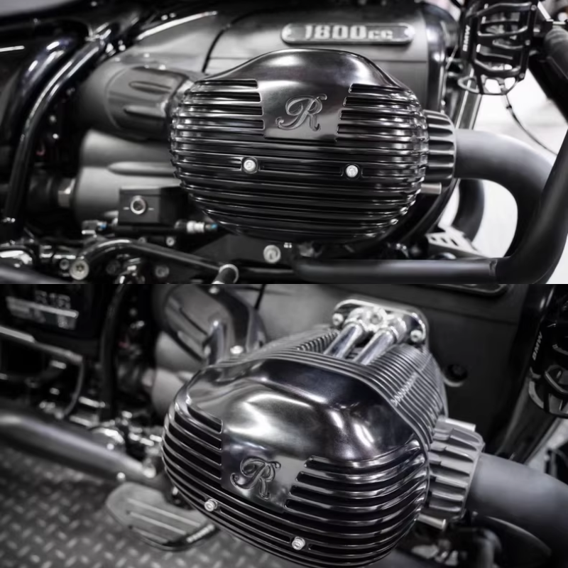 CNC 6061 cylinder head cover for BMW R18 - black or mirror polished
