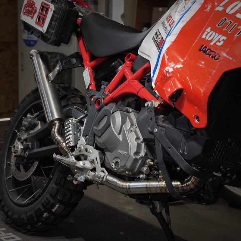 Titanium exhaust for Ducati Desert X