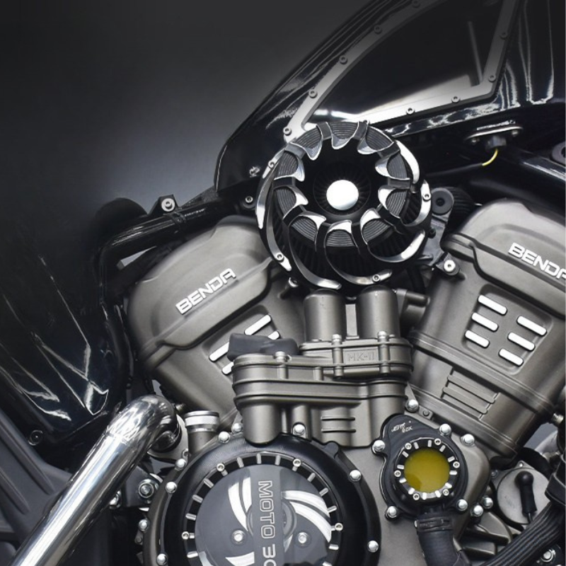 CNC aluminum “Turbo” air filter for Rock 707