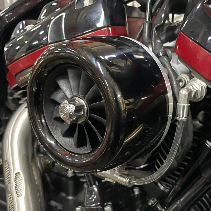 High-flow electroplated air intake filter for Sportster/Dyna/Touring