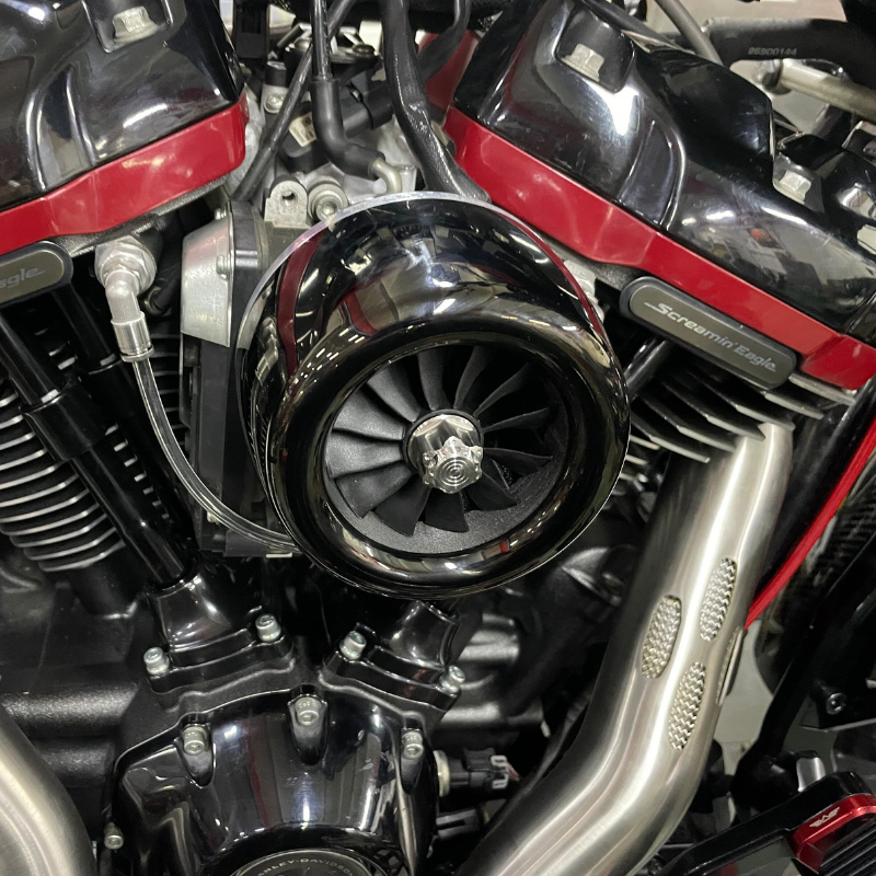 High-flow electroplated air intake filter for Sportster/Dyna/Touring