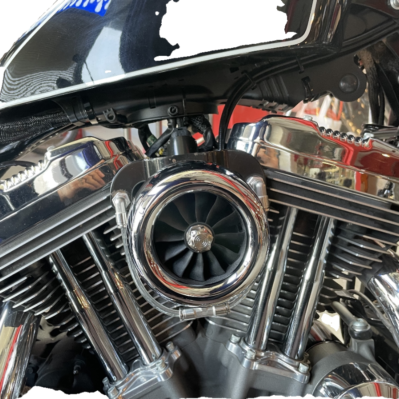High-flow electroplated air intake filter for Sportster/Dyna/Touring