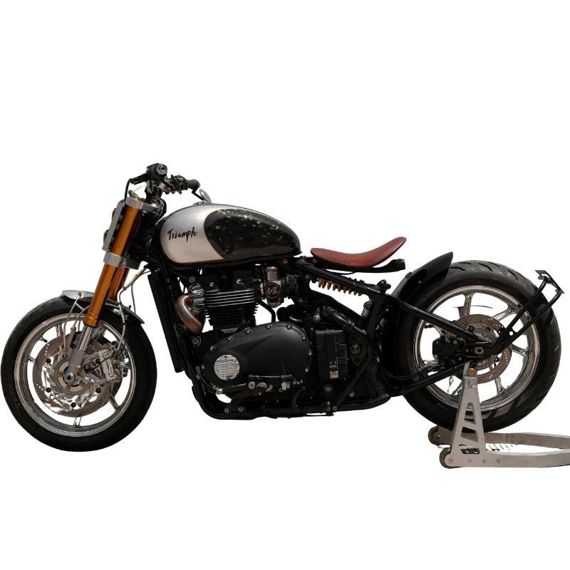 Gloss black short rear fender for Triumph Bonneville Bobber
