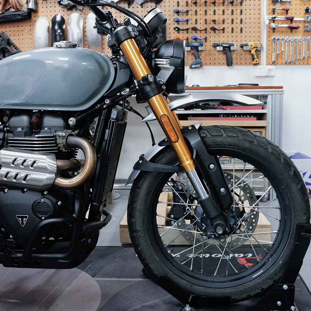 Aluminum front fender (high + low) - Triumph Street Scrambler 900
