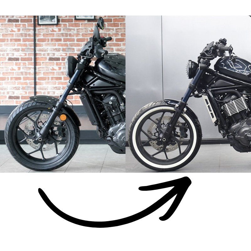 Short front aluminum fender for Honda CM1100