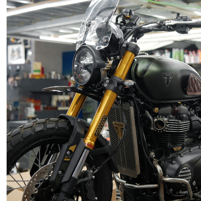 High fender with lower guard for Triumph Scrambler 900