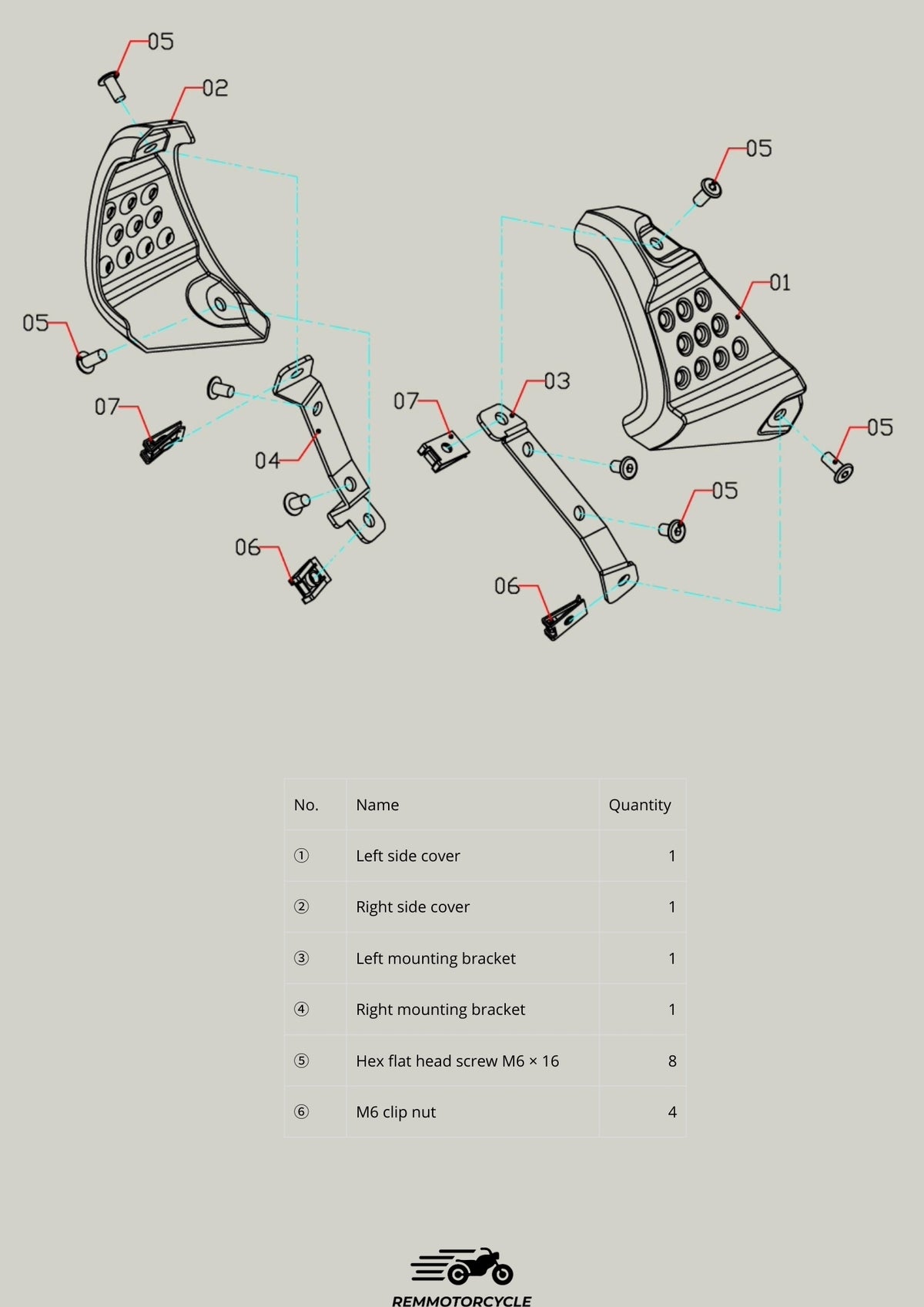 Polished Stainless Side Covers for Triumph Scrambler 400X