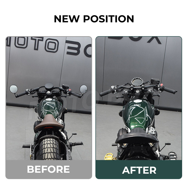 71 cm Handlebar + CNC Risers Kit - Black Anodized